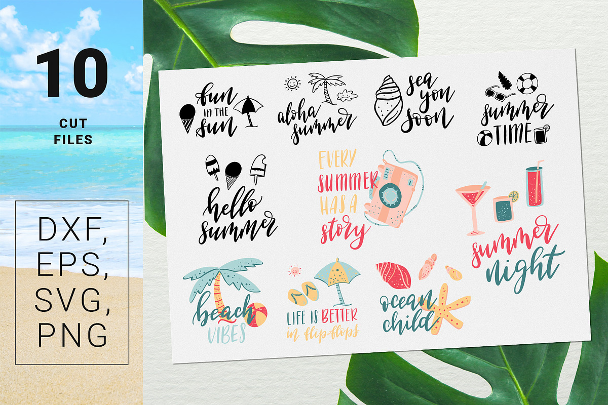 Beach Vibes - Summer design kit, an Object Graphic by Gray Cat Graphics (Photo 9 of 14)