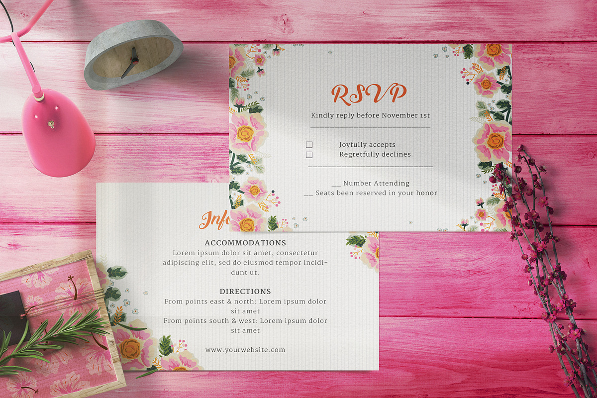 FLOWER WEDDING INVITATION SUITES, an Invitation Template by Totem Invitation House (Photo 4 of 5)