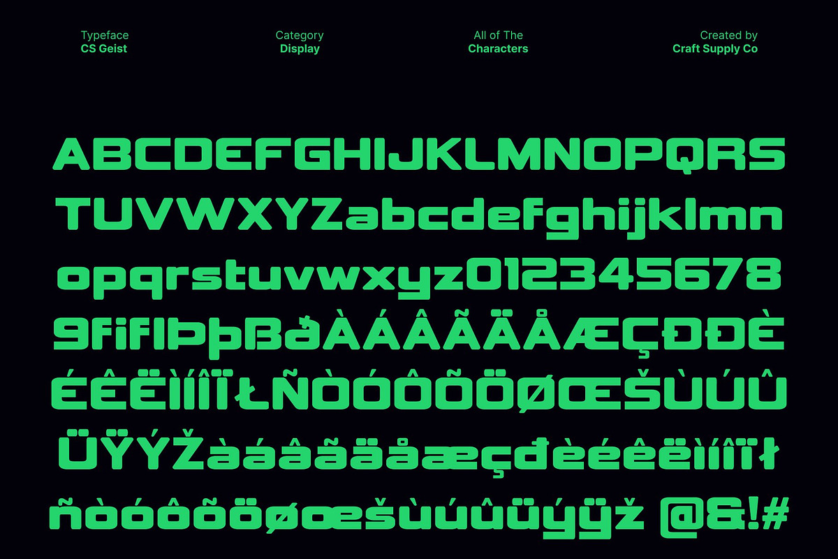 CS Geist – Techno Font, a Sans Serif Font by Craft Supply Co. (Photo 8 of 8)