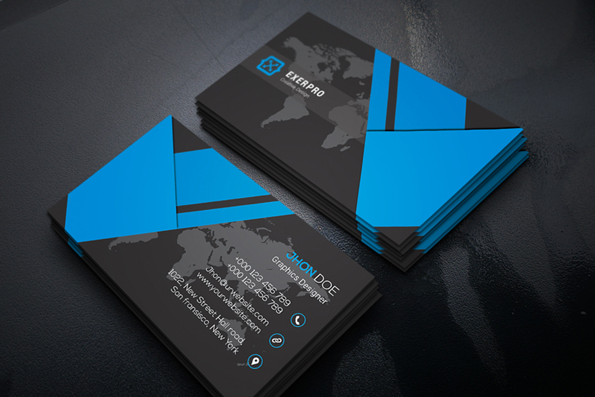 Corporate Business Card Template, a Business Card Template by Shapnochura Design Studio (Photo 1 of 4)