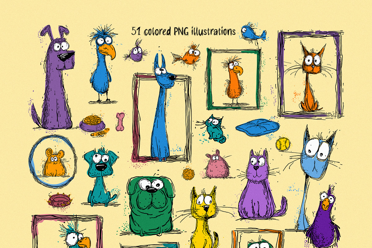 Pet Doodle Party. Clipart & Patterns, a Pattern Graphic by AnMark (Photo 7 of 14)