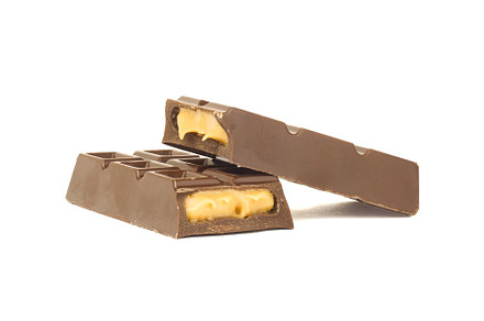 Chocolate bar isolated on white back, a Food & Drink Photo by AlexBush