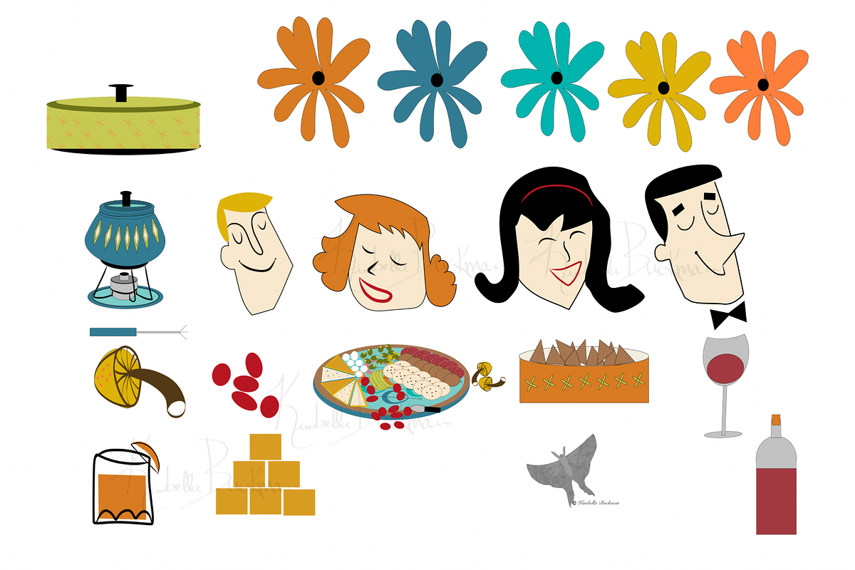 Mid Century Modern Asset Bundle, a Decorative Illustration by Kimbella Buckman Designs (Photo 4 of 6)