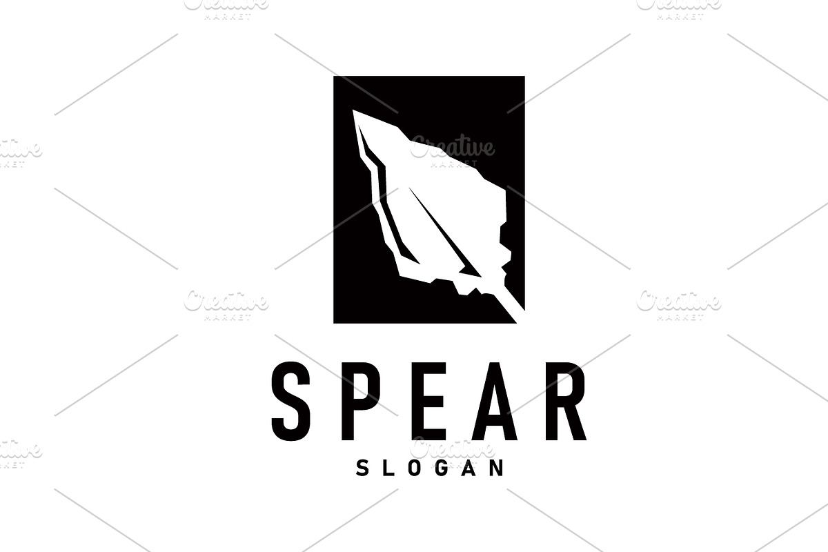 Spear Logo, Arrowhead Weapon Design, a Branding & Logo Template by Maylianaw28