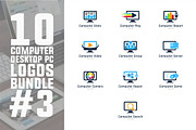 10 Computer PC Logo Bundle #3, a Branding & Logo Template by PutraCetol ...