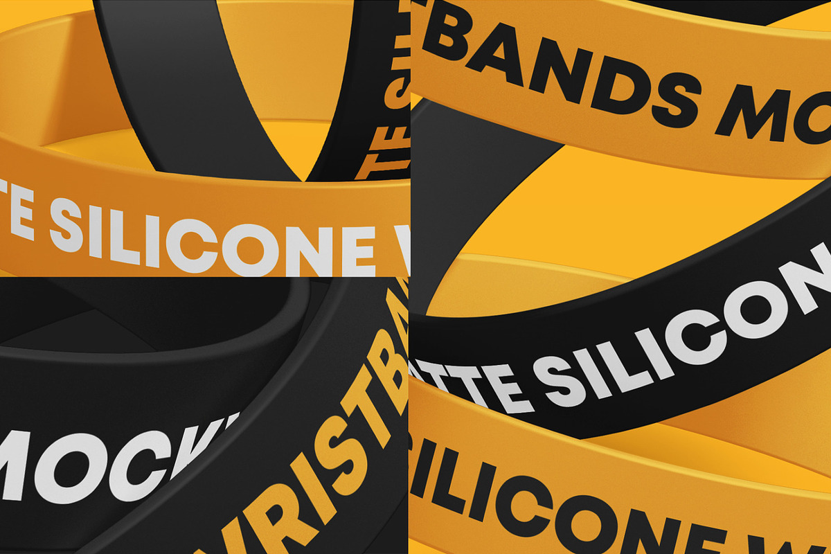 Matte Silicone Wristbands Mockup Set, an Apparel Mockup by Graphic Bird (Photo 6 of 6)