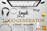 Simple Logo Generator, a Branding & Logo Template by vectorlogos89 (Thumbnail 1 of 6)