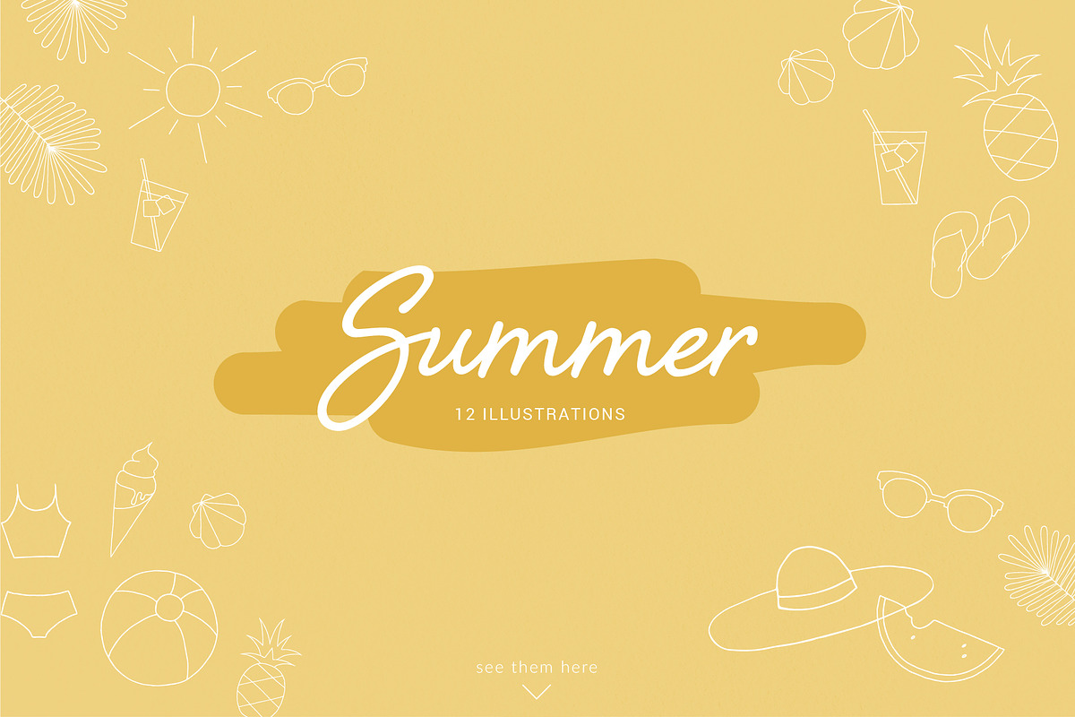 Hand drawn - Seasons Elements, a Seasonal Illustration by Anchors_and_Curves (Photo 3 of 8)
