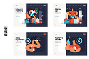 RUN! flat vector illustrations set, a Templates & Theme by Grivina's shop (Thumbnail 15 of 24)