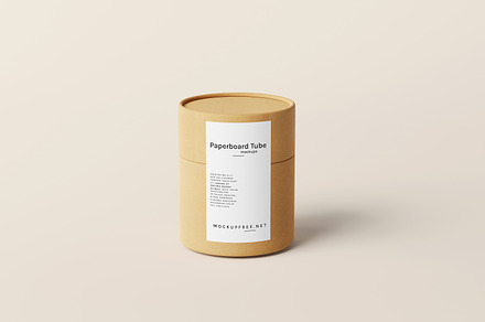 Paperboard Tube Mockups, a Packaging Mockup by MockupFree.Net