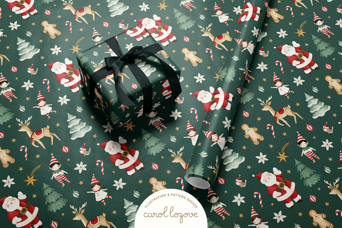 Watercolor Whimsical Christmas Set, a Decorative Illustration by Carol Lozove (Photo 37 of 44)