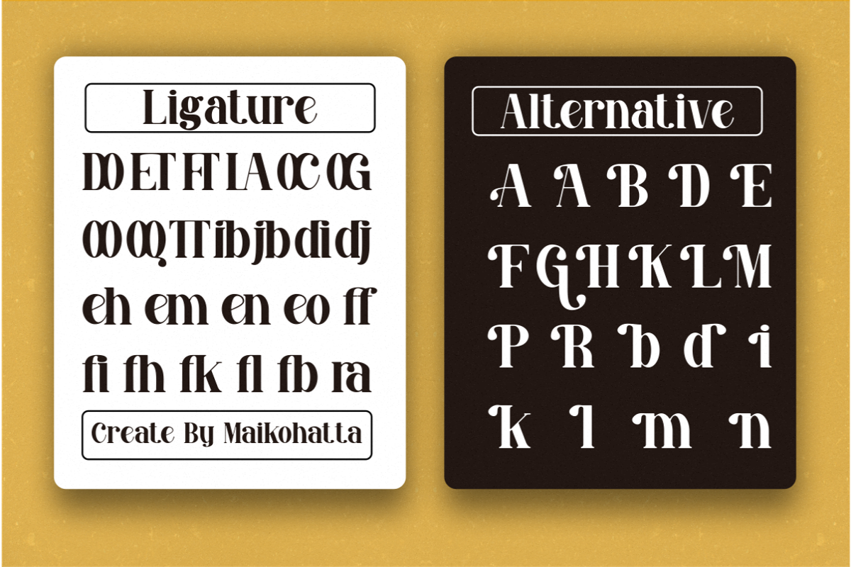 Yaendin - Modern Serif Font, a Serif Font by MaikoHatta (Photo 5 of 8)