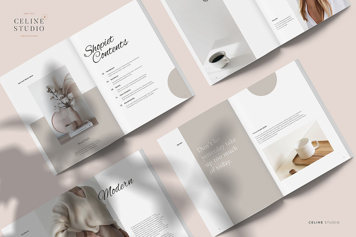 SHOPIET Brand Guidelines, a Magazine Template by Celine Studio (Photo 3 of 9)