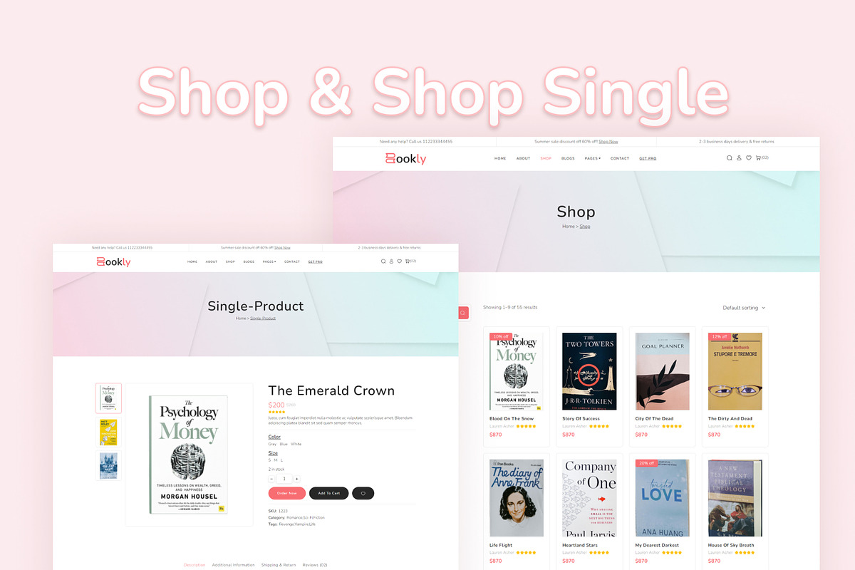 Bookly - Bookstore Website Template, a HTML Template by TemplatesJungle (Photo 5 of 8)