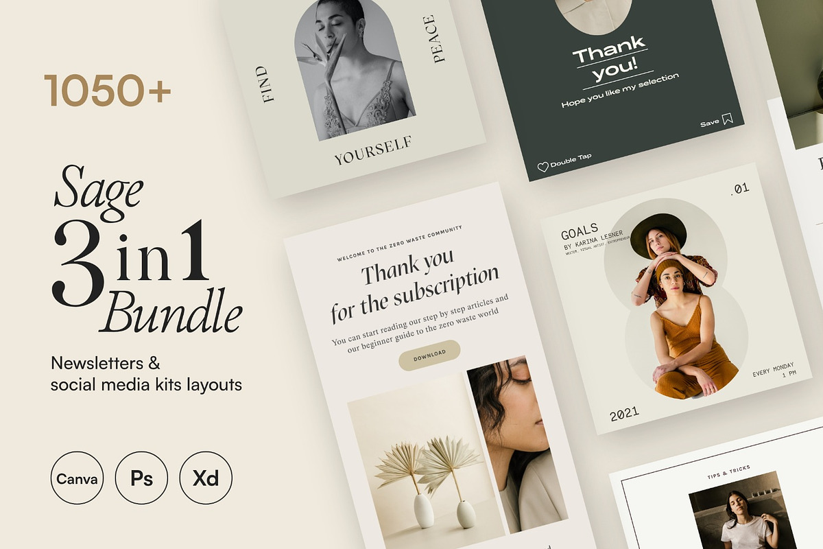 Sage Bundle for Coaches and Creators, a Social Media Template by Sparrow & Snow (Photo 1 of 35)