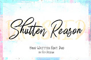 Shutten Reason - Duo Handwritting, a Script Font by FHFont (Thumbnail 1 of 10)