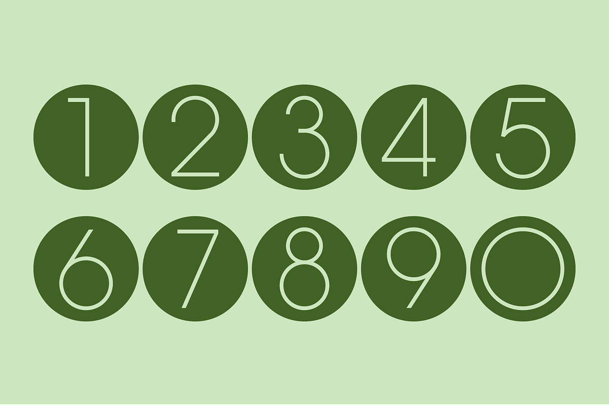 Display Digits Eight Font, a Font by GG Design