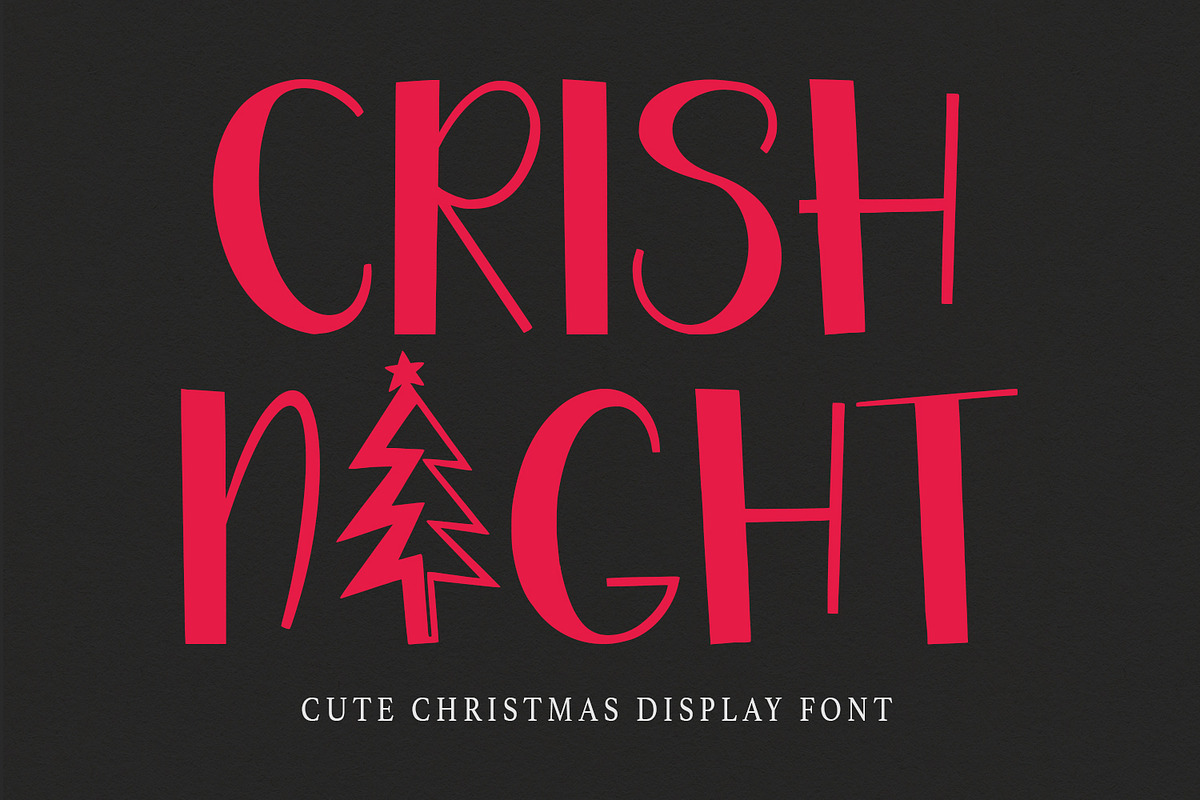 Crishnight Cute Christmas Display, a Sans Serif Font by Maulana Creative (Photo 1 of 7)