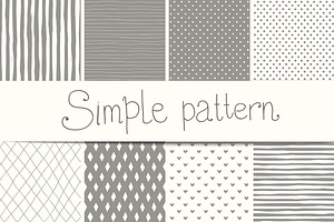 Simple doodle seamless pattern