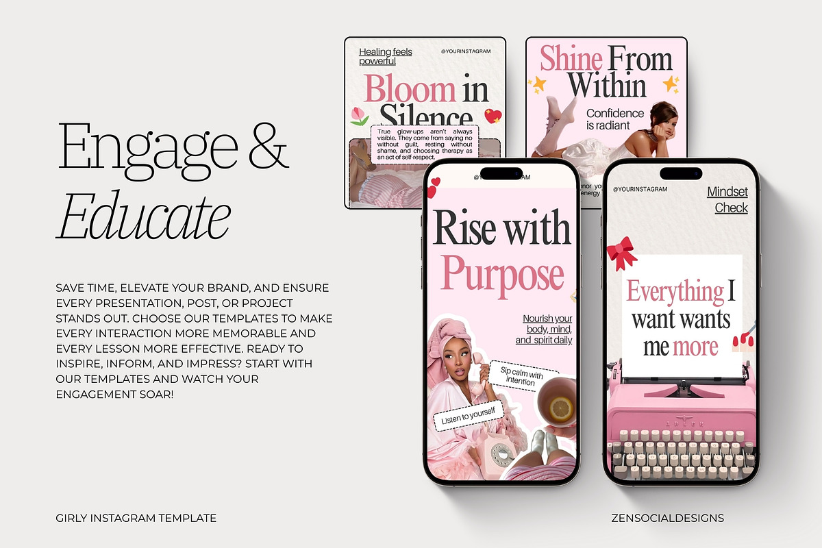 Girly Instagram Templates preview 8