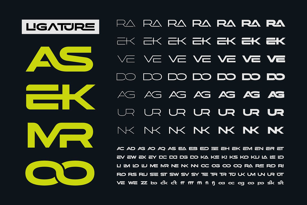 Seeker - Wide Sporty Branding Font, a Sans Serif Font by Asenbayu (Photo 11 of 15)