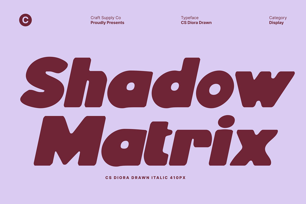 CS Diora Drawn, a Sans Serif Font by Craft Supply Co. (Photo 5 of 8)