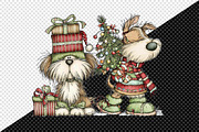 Whimsical Christmas Fluffy Dogs PNG, an Illustration by Creative Art (Thumbnail 9 of 11)