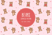 Teddy bears pattern, an Animal Illustration by Cmeree (Thumbnail 1 of 3)