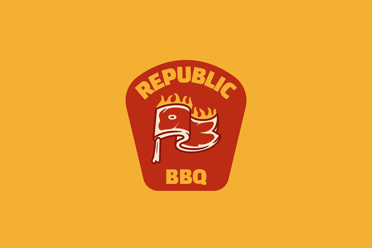 Republic Barbecue Logo Template, a Branding & Logo Template by Kreasi Malam (Photo 2 of 5)
