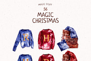 Magic Christmas Collection, a Seasonal Illustration by Yakovleva Margarita (Thumbnail 9 of 14)