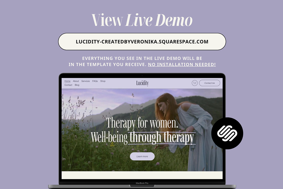 Therapist Squarespace Template, a Squarespace Template by Eden Origin Studio (Photo 2 of 11)