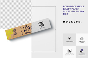 Long Rectangle Drawer Box Mockups