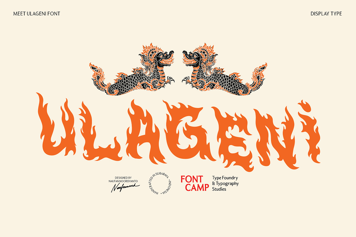 Ulageni Font (Serpent of Fire), a Symbol Font by Fontcamp Type Foundry (Photo 1 of 9)