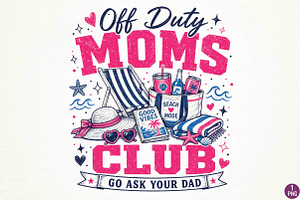 Funny Mom Beach Sublimation Design, a Seasonal Illustration by DreamPrint404