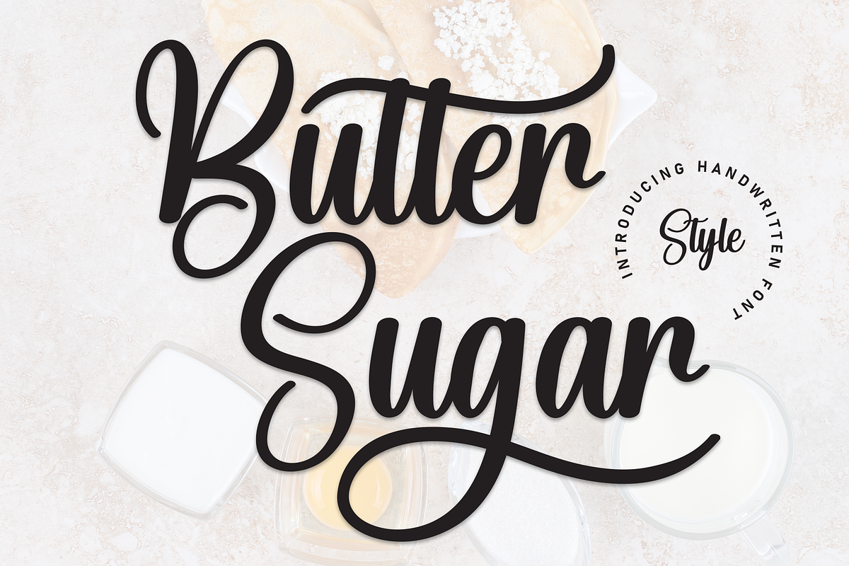 Butter Sugar | Script Font, a Handwritten Font by Scratchones (Photo 1 of 9)