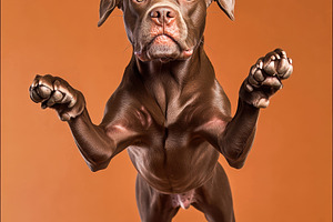 Playful Dog in Motion, an Animal Photo by Virgo Studio