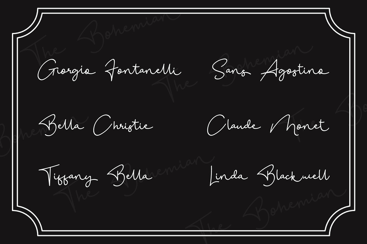 The Bohemian 2 Signature Font UPDATE preview 5