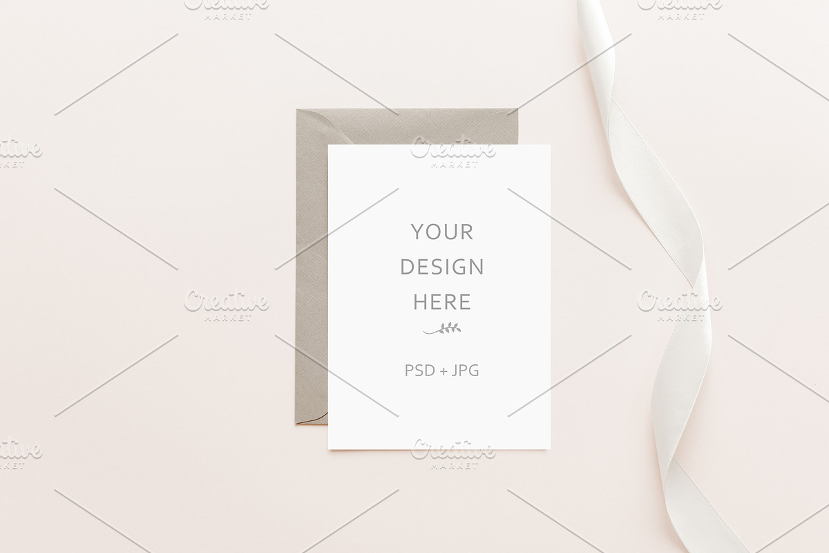 Elegant Wedding Card Mockups, an Invitation Template by Kate Roubin (Photo 10 of 11)