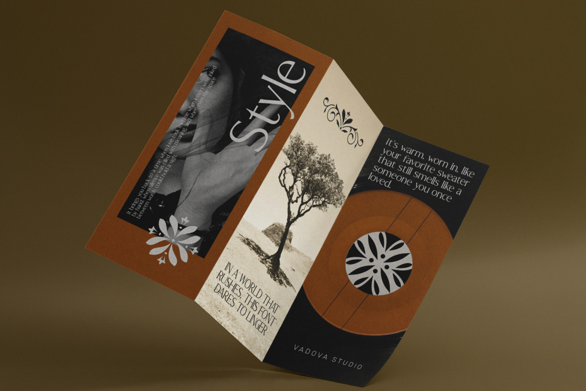 Alba Ophezia Romantic Vintage Font, a Sans Serif Font by Vadovastd (Photo 8 of 8)
