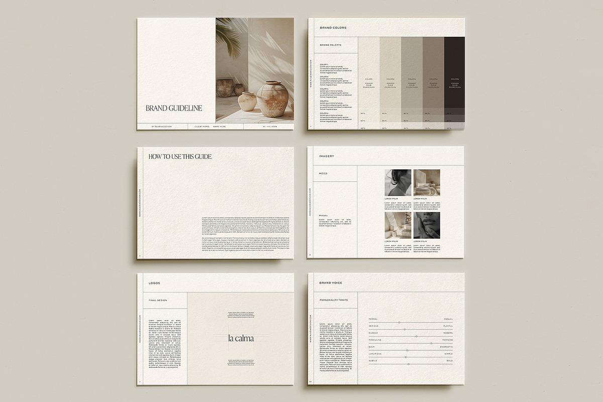 La Calma - Brand Guideline Template, a Presentation Template by Alubia design (Photo 3 of 4)