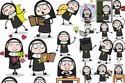 Nun ~ Cartoon Character Set, a Person Illustration by The Toon Company (Thumbnail 3 of 7)