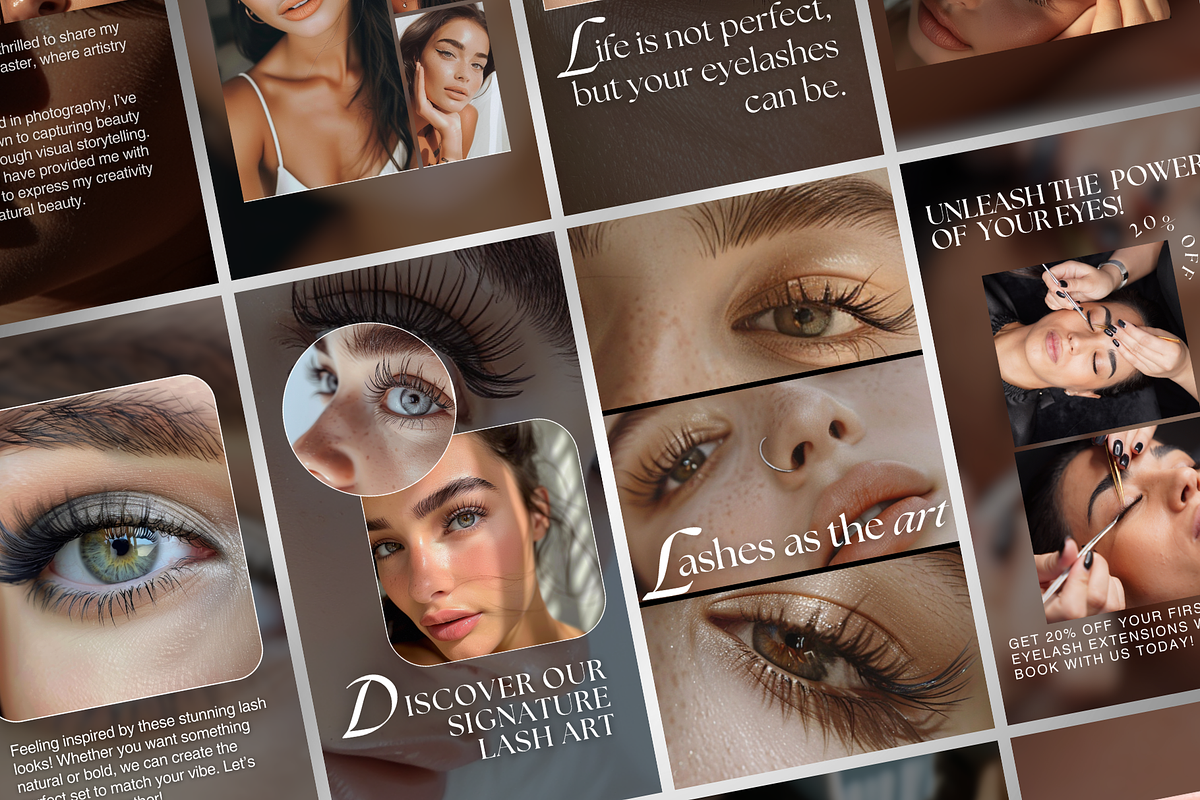 Lash Tech Canva Templates, a Social Media Template by DesignsbyMariaStudio (Photo 5 of 10)
