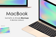 MacBook Isometric & Simple Mockups, a Mac Mockup by tamiq (Thumbnail 1 of 4)