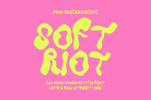Soft Riot Typeface Chaotic Sans, a Sans Serif Font by BilberryCreates