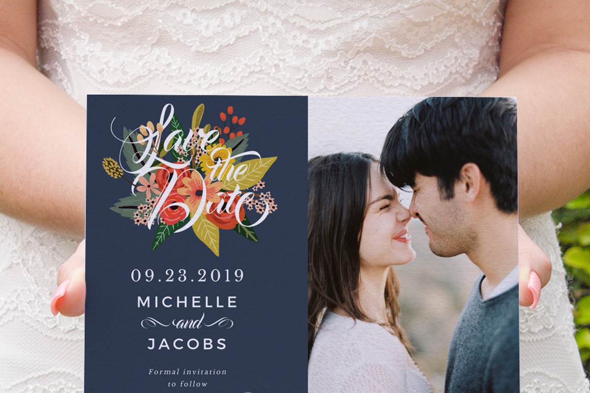 In Between the Blooms on Blue, an Invitation Template by Inkpower (Photo 4 of 7)