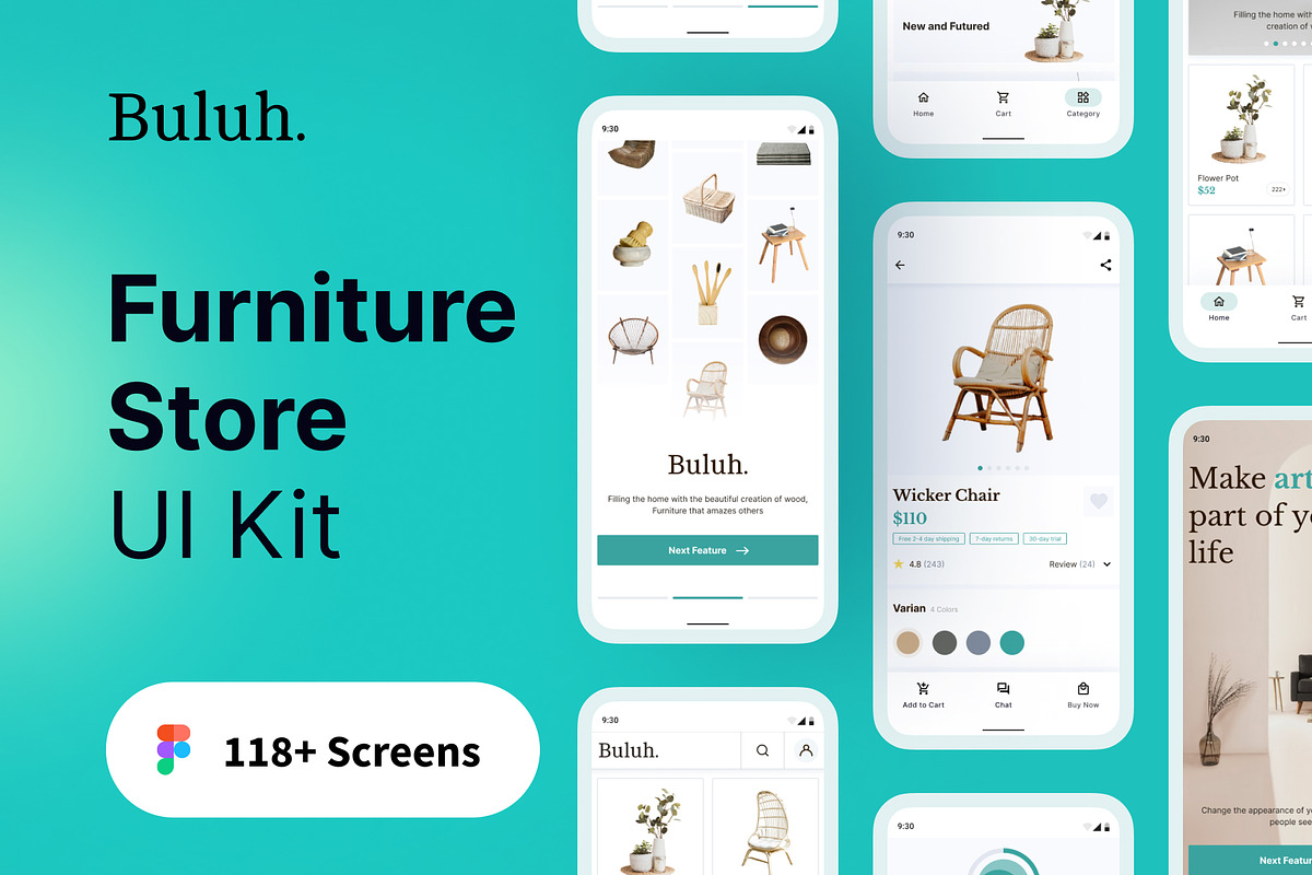 Buluh - Furniture Shop App UI Kit, a Templates & Theme by hiddemaru (Photo 1 of 8)
