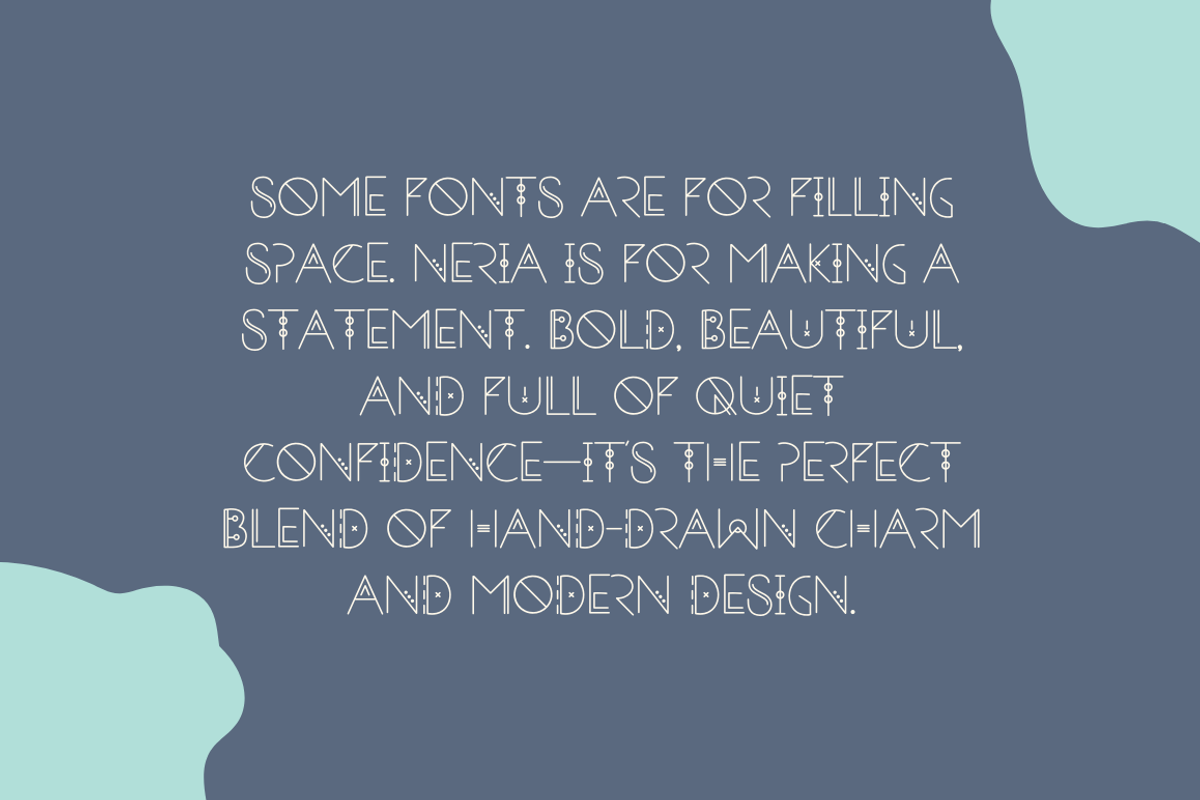 Neria | Ornate Display Font, a Sans Serif Font by Cosy Fox (Photo 5 of 7)