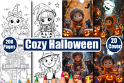 Cozy Halloween Coloring Book for Kid, an Animal Illustration by Design Home (Thumbnail 2 of 6)