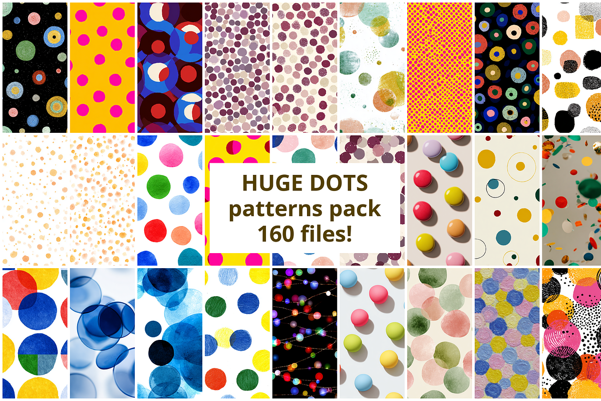 160 Polka Dots Seamless Patterns, a Pattern Graphic by mkStudioLab (Photo 1 of 7)