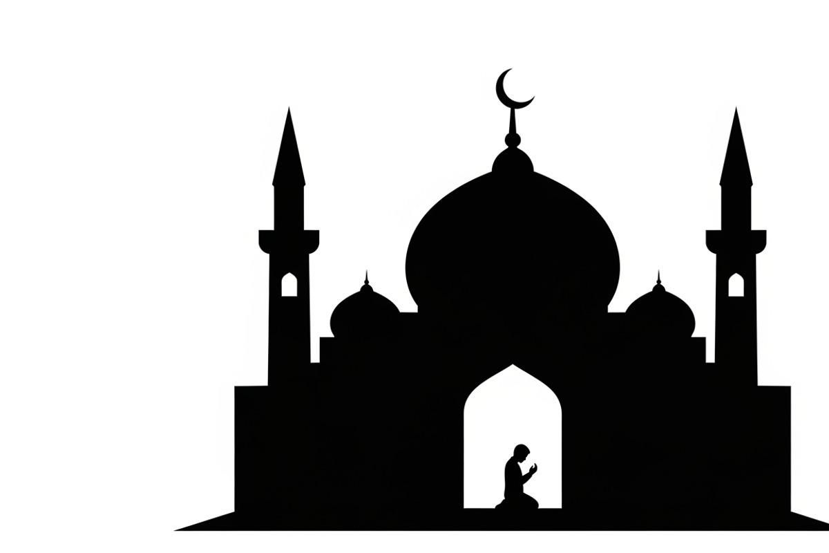 Beautiful Ramadan mosque silhouette, an Illustration by Amazin_art (Photo 5 of 31)